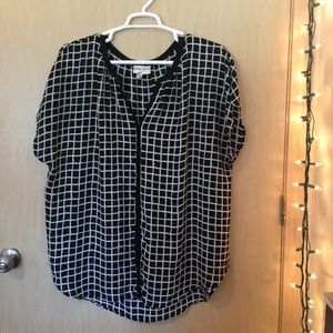 Plus size Sheer Career Blouse - Hidden buttons 3x